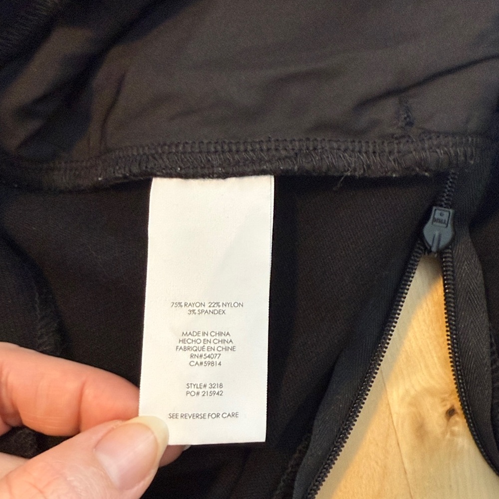 Cabi #3218 Black Ponte Knit Utility Mini Skirt, 4 - Picture 7 of 8